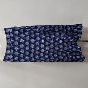 Tommy Bahama Midi Wrap Skirt Women’s Size 10 Blue Floral Ruffle A-Line Travel